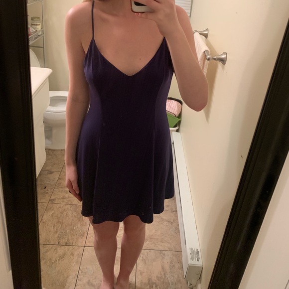 UO Silence + Noise Purple Dress with Cut-Out Back - Picture 3 of 8